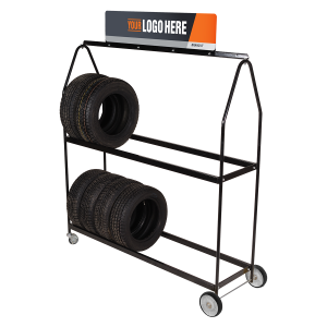 Mobile tyre display rack